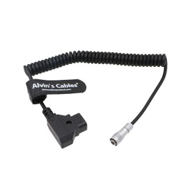 Alvin's Cables PORTKEYS BM5 BM7 Monitor Power Cable D-TAP to 4 Pin Female Coiled Power Cord