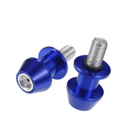 PARSLUCK 1 Pair Swingarm Spools, 10mm M10x1.5 CNC Swing Arm Spools Sliders Stand Universal for Motorcycle Durable Aluminum Alloy Blue Stable