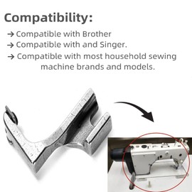 Ruimou 2Pcs Adjustable Invisible Zipper Presser Foot T69 for Sewing Machines Compatible with Brother and Compatible with Singer Sewing Machines