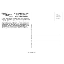 digitalyarbs John Adams and John Quincy Adams - In His Father’s Counsel Postcard Life Mask