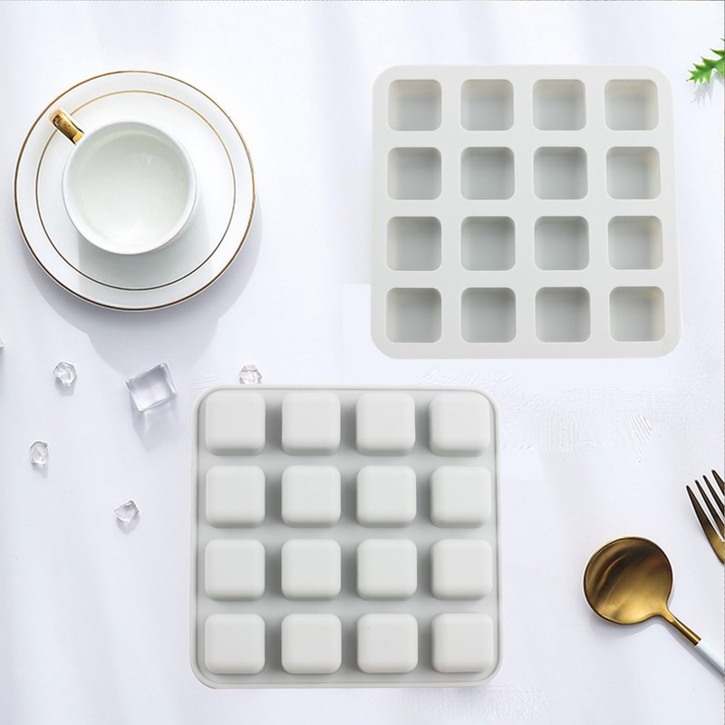 AIBOYA 16 Cavity Square Silicone Candy Molds For Candy Chocolate