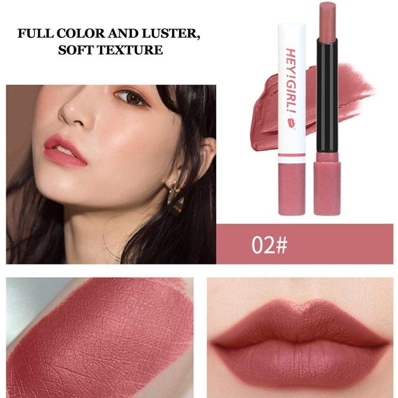 4pcs/set Lipstick Pack Set, Forma de Cigarrillo Mate de Larga