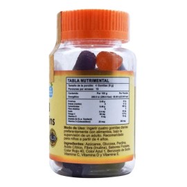 Gomitas De Omega 3  Vitamins 2000 - 60 Gomitas - Naturelab Sabor Uva, Fresa, Naranja Y Manzana Verde                                                  
