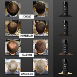 HA Hair-Assist Hair-Assist scattered hair for hair thickening in seconds [27.5 g] loose hair - hair thickener effectively conceals hair loss - developed and recommended by hairdressers (dark brown, 27.5 grams)