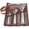 Paramount Chrome Finish 3 Piece Adjustable Wrench Set: 6", 8",