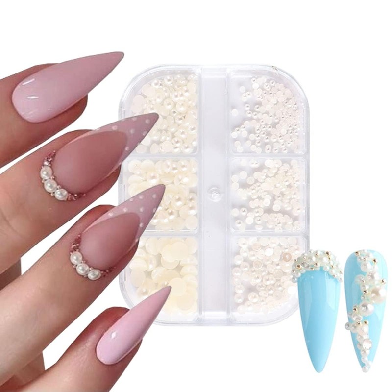 GZMAYUEN Nail Art Beads Micro Caviar for Nails, 0.3-3 mm