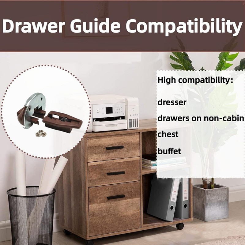 Drawer Slides Repair Kit ABS Robust Construction Easy To Install