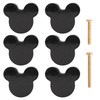 Waifairphy Wooden Mouse Cabinet Knobs with 2 Different Size Screws