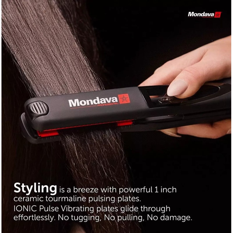 Mondava Professional Ceramic Tourmaline HAIRSTYLING IRON Flat Iron | Sealed