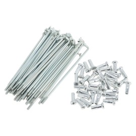 A ABSOPRO 36 Set 14G Bicycle Spokes 72mm Bike Wheel Spokes Galvanized Carbon Steel Silver Tone