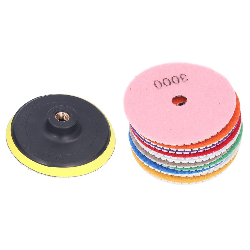 11Pcs/Set Diamond Polishing Pads Sanding Abrasive Disc with Backer Pad
