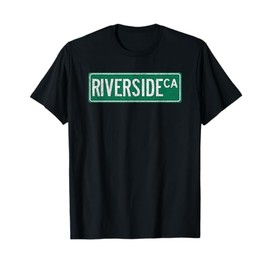 Retro Style Riverside CA Street Sign T-Shirt T-Shirt