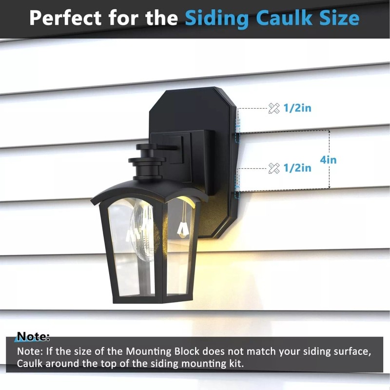 Dremica Outdoor Siding Light Mounting Block W/Built-in Electrical Box 4"