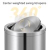 Mbillion Small Trash Can with Swing Lid 2.4 Gallons/9 Liter,