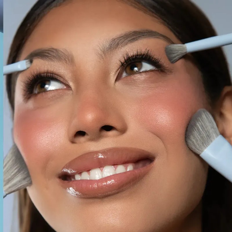 Mar Cosmetics Set 4 Brochas 2 En 1 Celeste