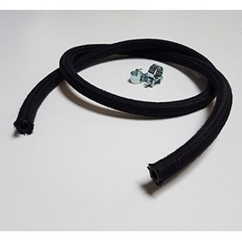 VE-Professional Fuel Hose, Textile Braid, Diesel Fuel Hose with Hose Clamps (ID 5 mm x AD 10 mm)