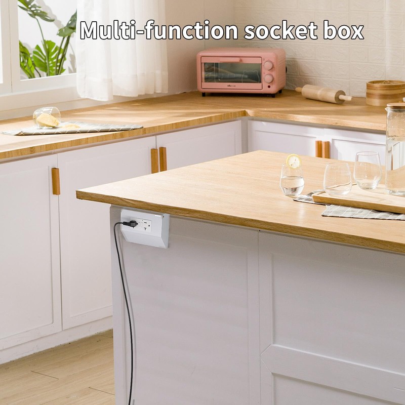 CQENPR Under Cabinet Outlet/Wall Distribution Box, 20 AMP GFCI Safety