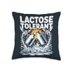 Milk Lovers Lactose Tolerant Throw Pillow