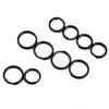 TIMULTI Titanium Key Ring Black Keychain Ring Small Black Round
