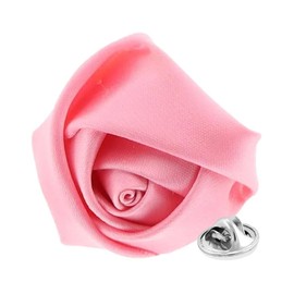 Vittorio Vico Men's Formal Rose Bud Flower Lapel Pin - Boutonniere for Men, Brooch Pin (Pink)