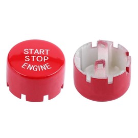 VOBOR Car Engine Button - Car Engine One-Button Start Button, Engine Start Stop Push Switch Button Compatible with F30 G/F Disk Bottom with Start&Stop (Color: RED)
