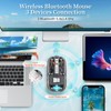 UrChoiceLtd T900 Kabellose Bluetooth-Maus, Multi-Device Slim Cordless Mouse (Dual-Mode: BT