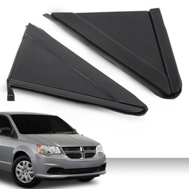 CHEDA Mirror Flag Applique w/o Trim Compatible with Chrysler Town & Country 2008-2016 Mini Passenger Van/Fit Dodge Grand Caravan 2008-2020 LH & RH Exterior Side View Mirror Triangle Trim