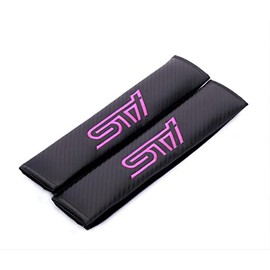 Subaru Seat Belt Cover Seat Belt Pad Seat Belt Shoulder Shoulder Pad Leather Embroidered Carbon Style Set of 2 Universal (STI)