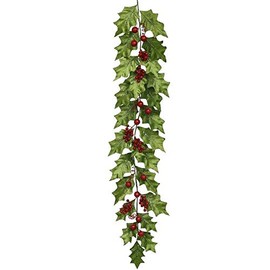 Mark Roberts 2020 Collection Grand Holly Garland 5.5-Foot Green