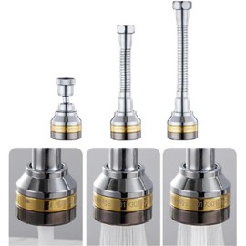 Extensor de aireador de grifo de cocina de latón ajustable de tres niveles(17.6cm Adapter)