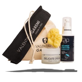 VALENTINO GAREMI Leather Garments Care Set – Conditioner & Waterproof Protection Kit – For Jackets, Bags, Gloves & Accessories – Made in Italy