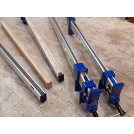 Pittsburgh 60" Aluminum Bar Clamp F Style Woodworking Wood Quick Grip Bar Clamps 2-Pack