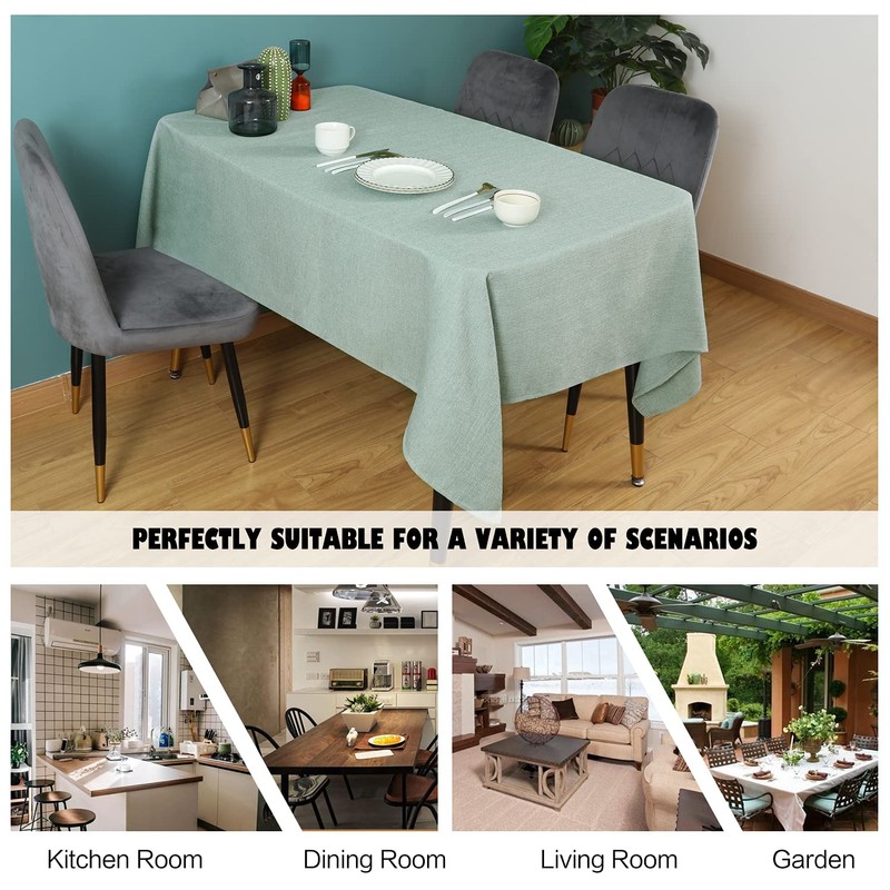 SEASHORE TREE Tablecloth Linen Look Tablecloth Washable Tablecloth Linen Table