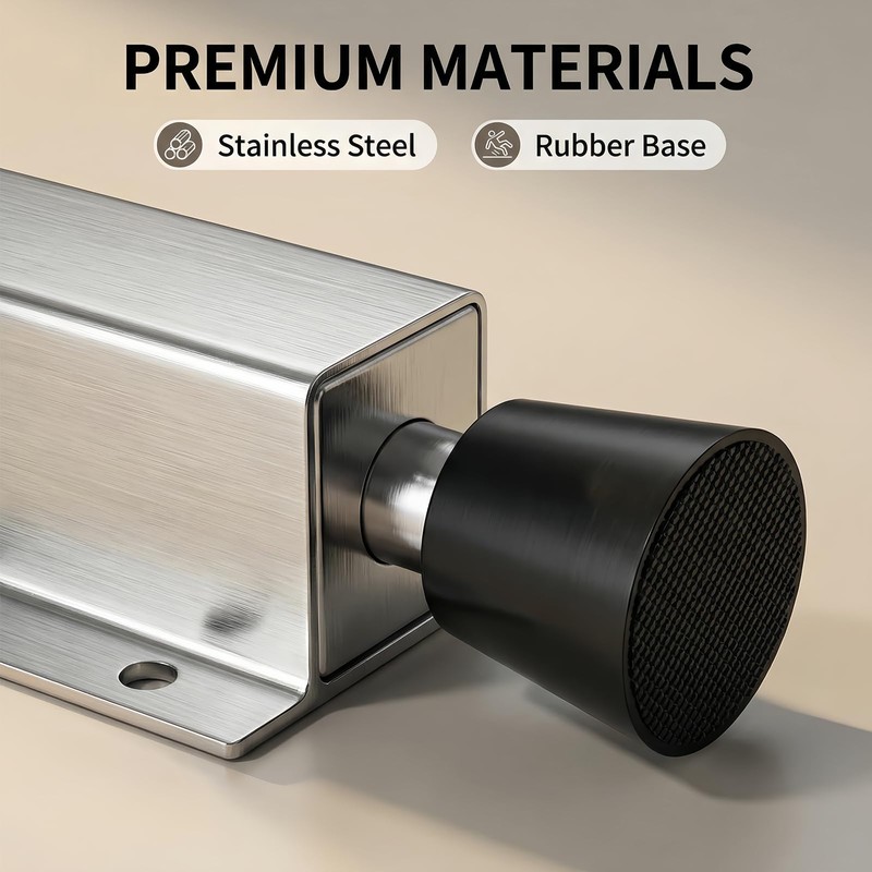 Kickdown Foot-Operated Door Stopprer, Stainless Steel