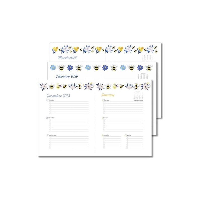 SELLERS PUBLISHING, INC., Garden Bee Weekly Softcover 2026 Planner, 5.75''