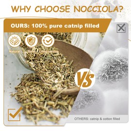 Nocciola 3 Pack Catnip Toys for Cats, Funny Cat Toys Filled with 100% Pure Organic Catnip, Safe Kitten Teething Chew and Kicker Toys, Stress Relieving Fun for Indoor Cats