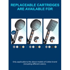 Cobbe 2 Pack Replacement Filters for Handheld Shower Head - Water Softener Filters Beads for Hard Water - Remove Chlorine - Reduces Dry Itchy Skin