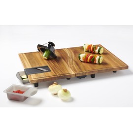 Anchor Hocking SwingBoard Acacia Wood Cutting Board, 6 Piece Set, Meal Prep Station