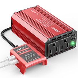 300W Power Inverter 18V to 110V for Milwaukee Battery: VoLtTech Battery Inverter DC Charger Adapter with 2 AC Outlet & 2 USB Port for Car, Vehicles, Laptop, Computer, Phone, String Light, Fan