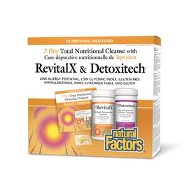 Natural Factors Natural Factors 7-Day Total Nutritional Cleanse & Detox with RevitalX & Detoxitech, 1 Kit, Low Glycemic Index, Gluten Free, Proudly Canadian
