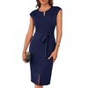 Midi Work Dresses for Women 2025 Cap Sleeve Bodycon Office
