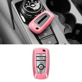 RAZPOY Key Fob Cover Shell, Key Case Cover Holder Protector Compatible with 2018-2026 Ford F-150 Explorer & 2021-2026 Ford Bronco & Bronco Sport, Pink