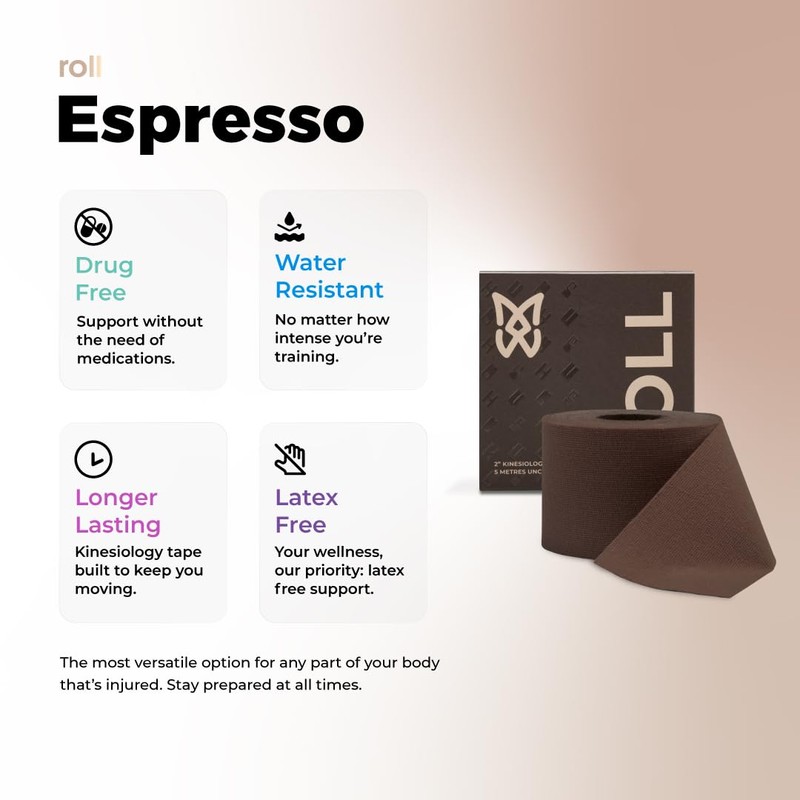 Spidertech Kinesiology Atheletic Tape 2 Inch Rolls (5 Metres Uncut)