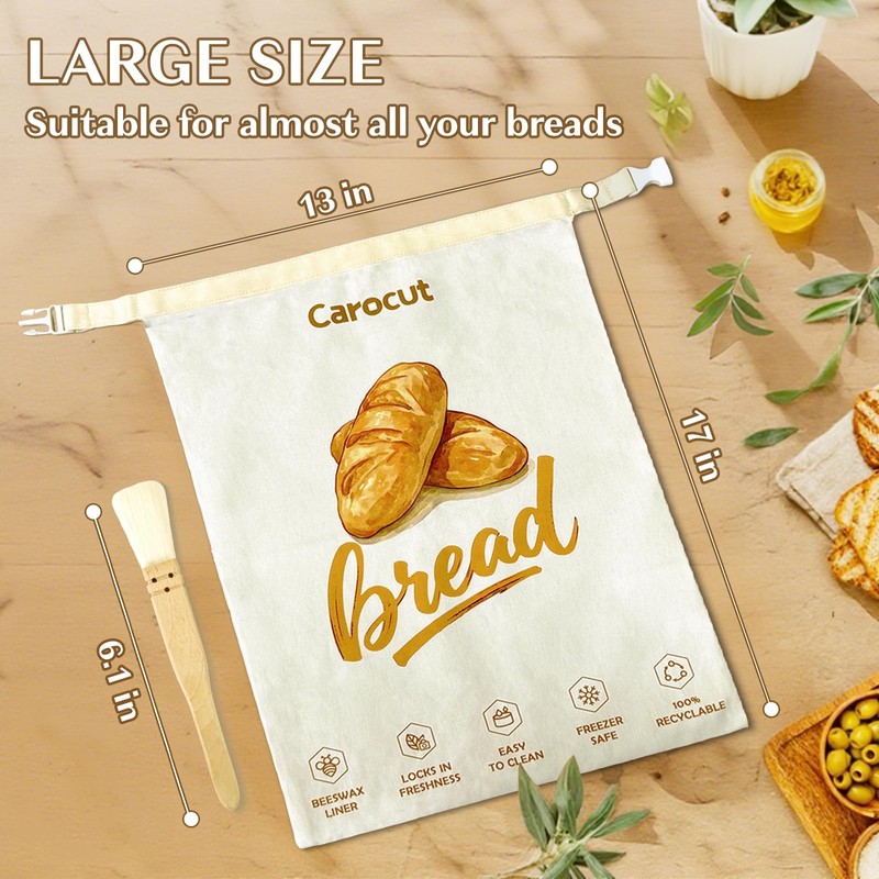 Reusable Beeswax Bags for Homemade Sourdough Bread, Detachable Easy-Clean Design