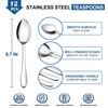 12-Piece Teaspoons, E-far 6.7 Inches Stainless Steel Small Spoons for