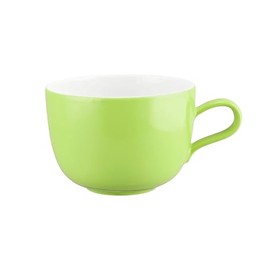 Seltmann Weiden Liberty Pure Colors Lime Green Milchkaffeetasse, 380 ml, Farbige Cappuccinotasse, Mix-&-Match-Geschirr, Spülmaschinen- und Mikrowellenfest, Porzellan, Grün