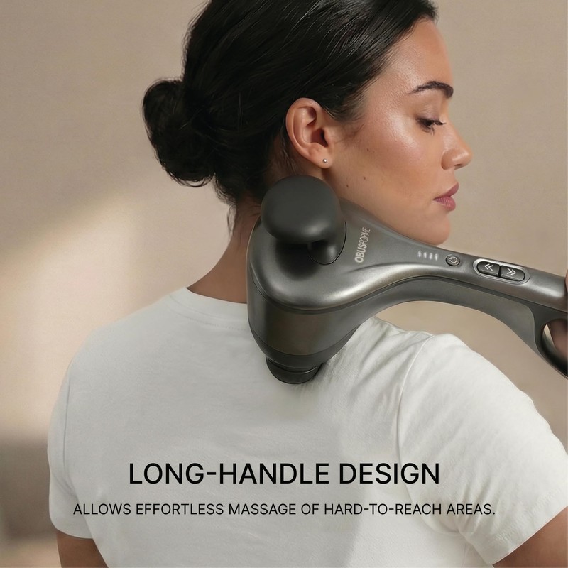 Obusforme Professional Grade Percussion Back Massager | Handheld Deep Tissue