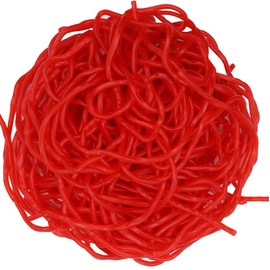 Licorice Laces Juicy Gummy Shoe Strings Candy (Red Strawberry, 1 Pound)