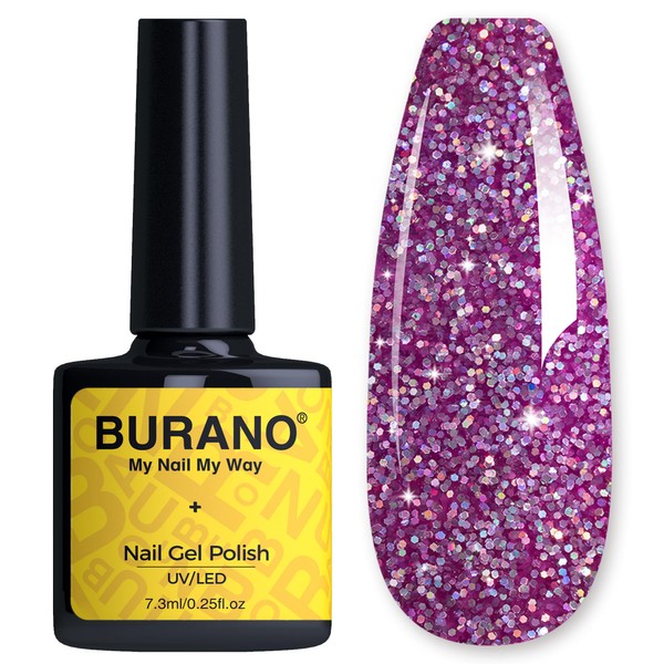 BURANO LED UV Nail Gel Shimmer Holographic Effect Soak off