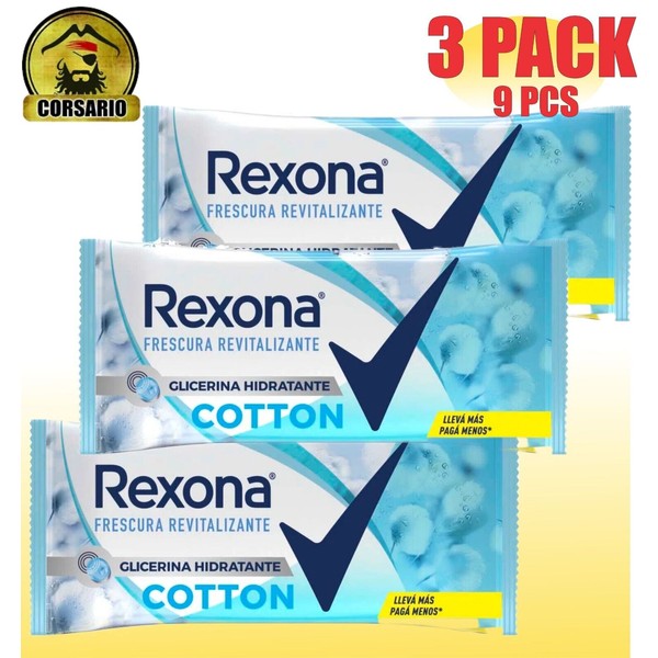 Bar Soap Rexona Cotton 3x125 G-9 pcs